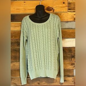 NWT Zoe Ona Barre Cable Knit Crewneck Sweater